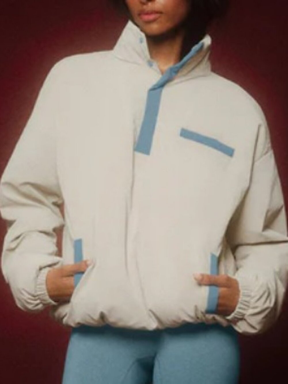 Set Active Nylon Quarter Snap Puffy Jacket